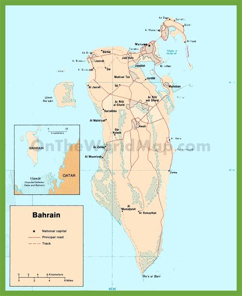 Road map of Bahrain - Ontheworldmap.com