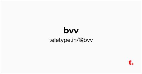 @bvv — Teletype