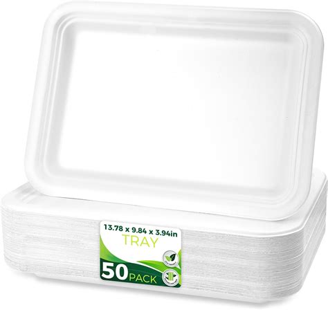 Amazon.com: Lawei 100 Pack 9 Inch Rectangle Paper Plates, 9 x 7 Inch ...