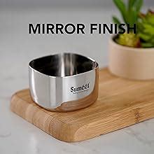 Sumeet Heavy Gauge Stainless Steel Square Bowl/Wati/Katori with Mirror ...