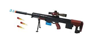 HALO NATION Kids AWM Sniper Gun Toy Big Size 75 cm with Water Bullets ...