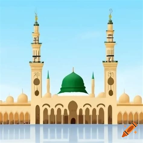 Illustration of Al-Masjid An-Nabawi in Medina, Saudi Arabia on Craiyon