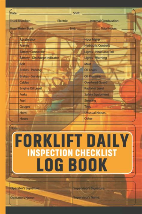 Buy Forklift Daily Inspection Checklist Log Book: Vehicle Safety And ...