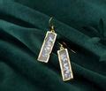 Resin Long Bar Acrylic Dainty Gold Bling Drop Earrings | Salty – Salty ...