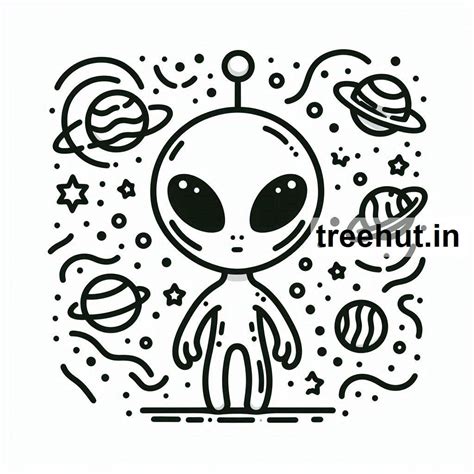Image result for Alien Coloring Pages
