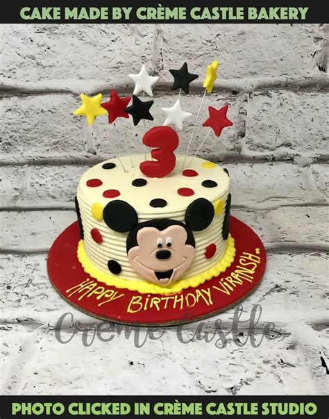 Mickey Stars Face Design Cake – Creme Castle