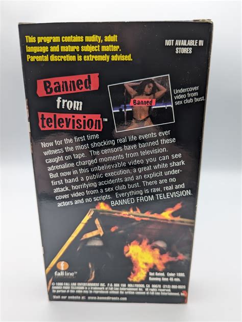 BANNED FROM TELEVISION VHS Tape 1998 Documentary Color Not Rated NR 60 ...