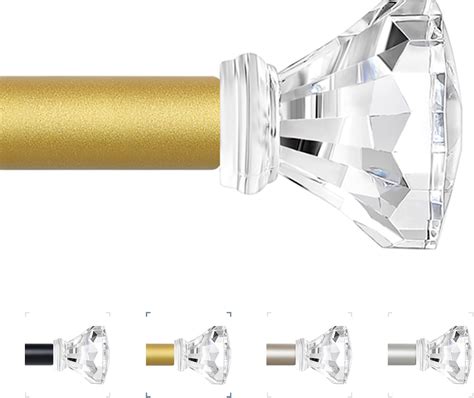 Amazon.com: TVWOO Gold Curtain Rods 28 to 48 Inch,3/4 Inch Adjustable ...