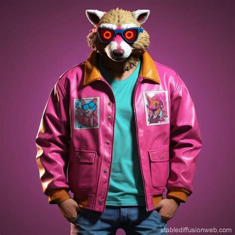 Hotline Miami Character Jacket Rendering | Stable Diffusion Online