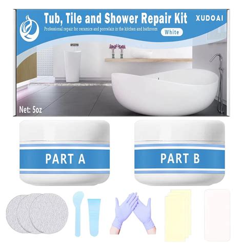 Bathtub Repair Kit 5oz White for Repairing Bathtubs, Ceramic Tiles ...