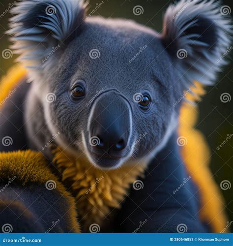 Close-Up Portraits: Adorable Animals in Focus Stock Illustration - Illustration of fluffy ...