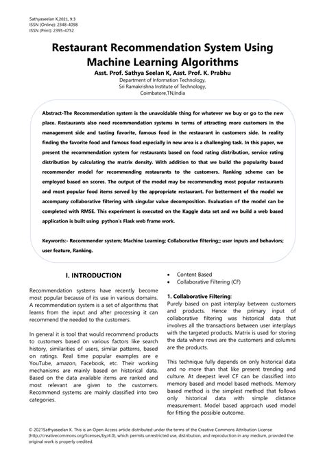 Image result for Recommendation System Machine Learning Research Paper