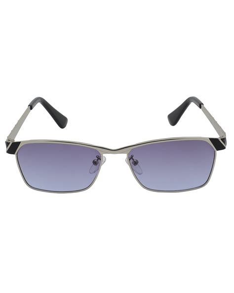 Silver & Black Toned with UV Protected Rectangle Sunglass for men ...