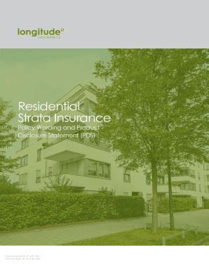 Fillable Online Residential Strata PDS (Product Disclosure Statement ...