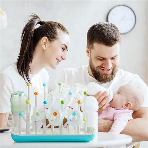 Buy 2 Pack Baby Bottle Drying Rack Countertop Bottle Drying Rack with ...