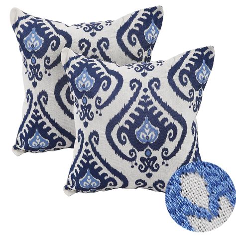 Buy Deconovo Linen Embroidered Vintage Floral Cushion Covers Throw ...