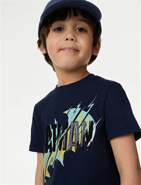 Buy Pure Cotton Batman™ T-Shirt (2-8 Yrs) at Marks & Spencer