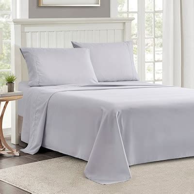 Sutton Home SILVADUR Anti-Microbial 4 PC Solid Sheet Set Queen 90-Inch ...