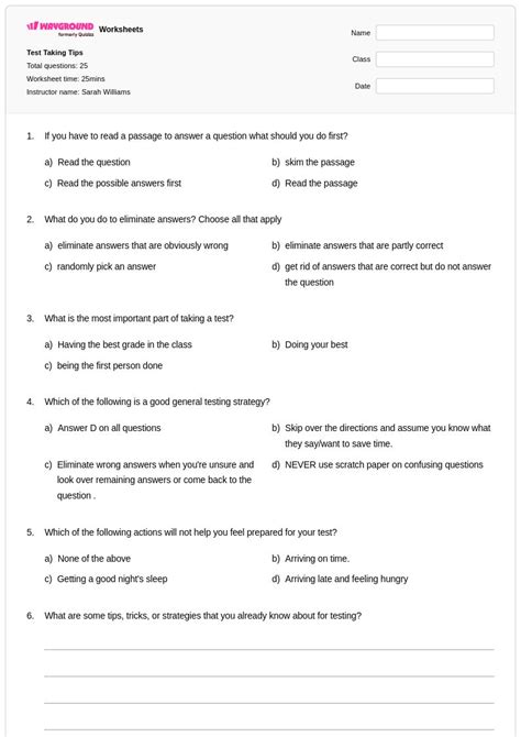 50+ Note Taking Strategies worksheets for Class 12 on Wayground | Free ...