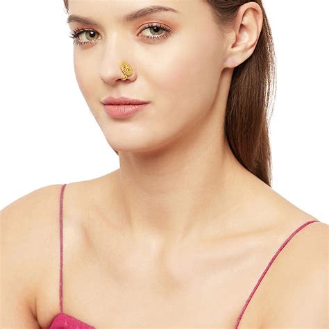 Indie Collectibles Gold Tone Round Nose Pin – VOYLLA