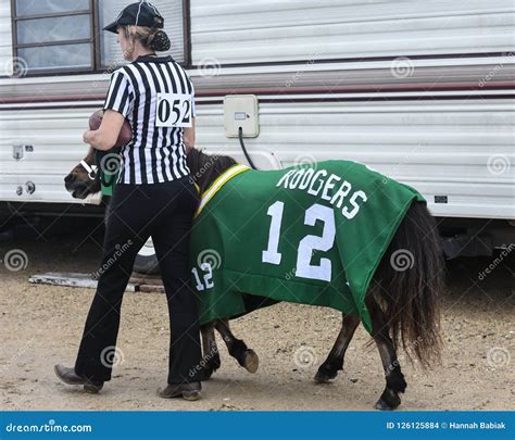 Referee Woman Leading Aaron Rodgers Pony Editorial Stock Image - Image ...