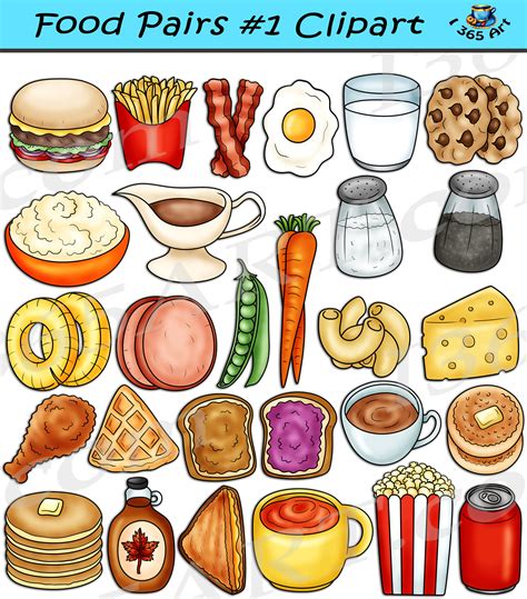 Preschool Snack Clip Art Breakfast Foods Clipart Bundle Breakfast