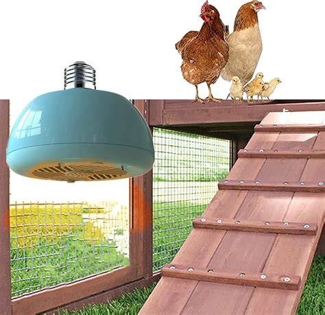 Poultry Heat Lamp, Chicken Coop Heaters with 1.8m Cord, 3 Level Warm ...