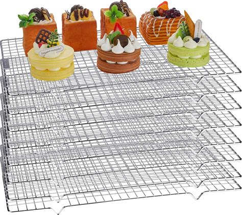 Amazon.com: meekoo 8 Pieces Cooling Rack for Baking Cookie Cooling Wire ...