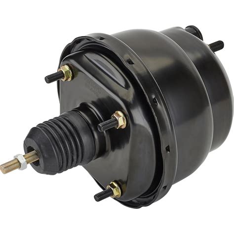 Speedway Dual Diaphragm Power Brake Booster, 7 Inch, Black Finish
