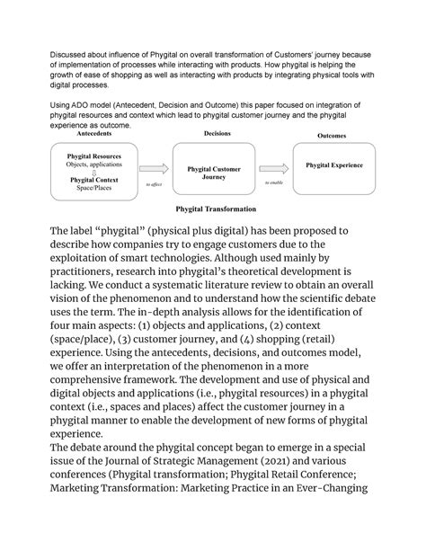 Paper Article review - Discussed about influence of Phygital on overall ...