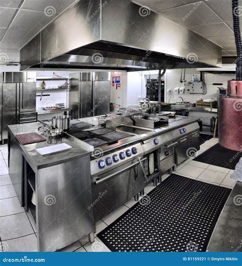 Interior of the Kitchen in a Restaurant Stock Image - Image of room ...