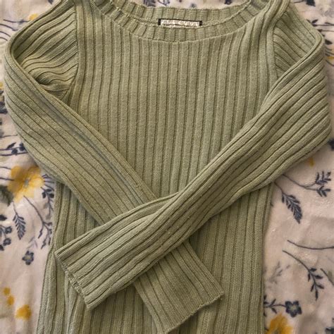 Cute light green sweater, fits medium to... - Depop