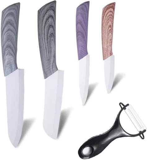 Amazon.com: Ceramic Knife Set, Professional Chef Knives with Sheaths ...