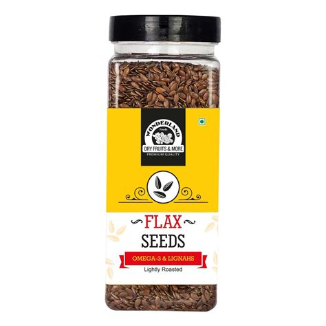 Wonderland Foods 200g Flax Seeds Alsi Seeds Jar
