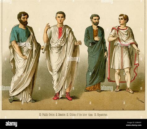 ANCIENT ROME: Clothing worn by a Public Orator; a Senator; a Citizen ...