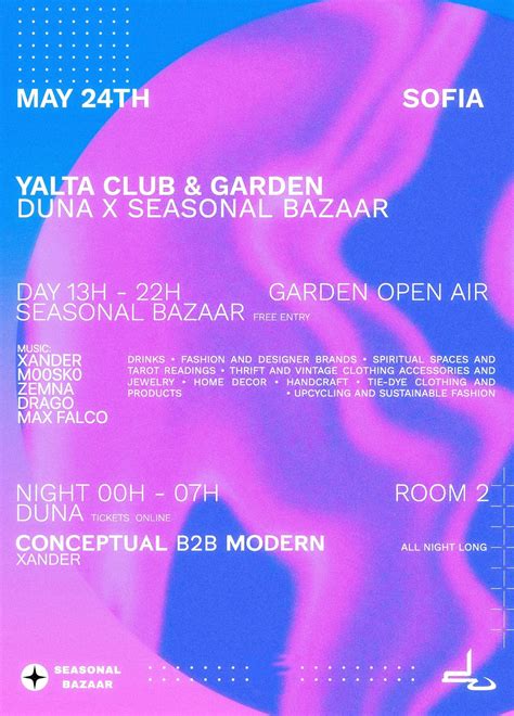 DUNA x Seasonal Bazaar at YALTA CLUB, YALTA CLUB, Sofia, 24 May to 25 ...