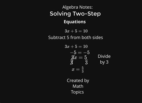 Image result for Two Step Equations Examples