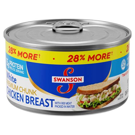 Amazon.com : Swanson White Premium Chunk Canned Chicken Breast in Water ...