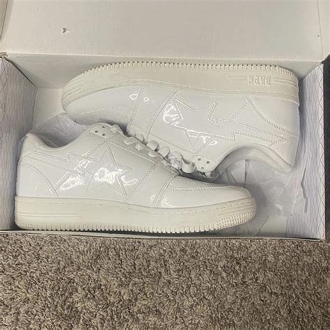 Bapestas triple white RARE Size 10 US men - Depop