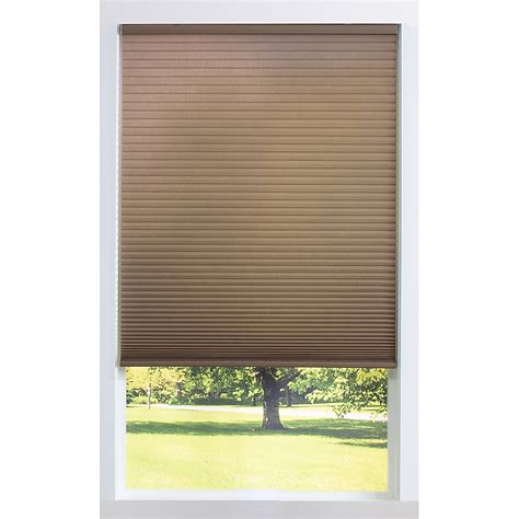 allen + roth 69-in x 64-in Linen Light Filtering Cordless Cellular ...