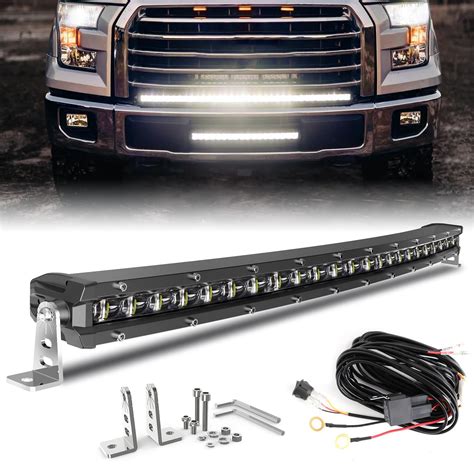 BraveWAY LED Light Bar Curved 26 Inch Single Row Offroad Lighting ...