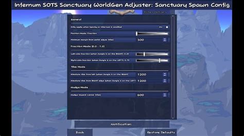 Infernum SOTS Sanctuary WorldGen Adjuster mod for Terraria - Terraria ...