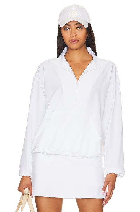 Beyond Yoga In Stride Half Zip Pullover in True White | REVOLVE