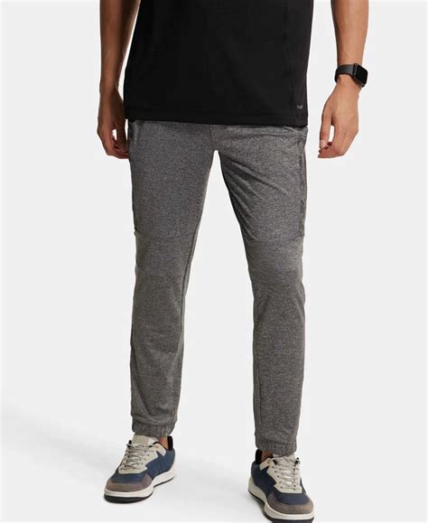 Buy Microfiber Elastane Stretch Jogger with Zipper Pockets and StayDry ...