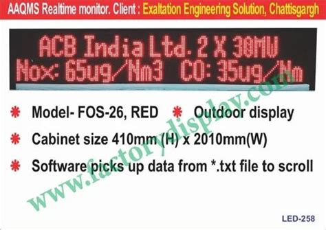 Ambient Air Quality Pollution Display Board - Ambient Air Quality ...