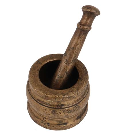 Brass Mortar And Pestle Indian Grinding Machine