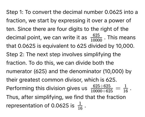 Solved: What is . 0625 as a fraction? [Math]