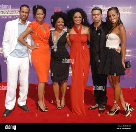 Singer and actress Diana Ross (4th-L) arrives with her children Ross ...
