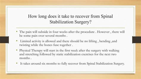 Image result for Spinal Stabilization Recovery