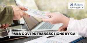 PMLA covers transactions by CA, CS & CMA on behalf of their client